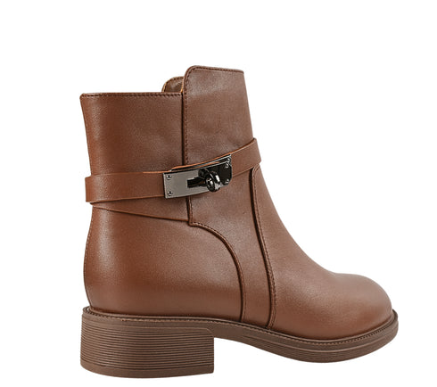 Ghete casual, dama, FORMAZIONE, 9570 maro, piele naturala